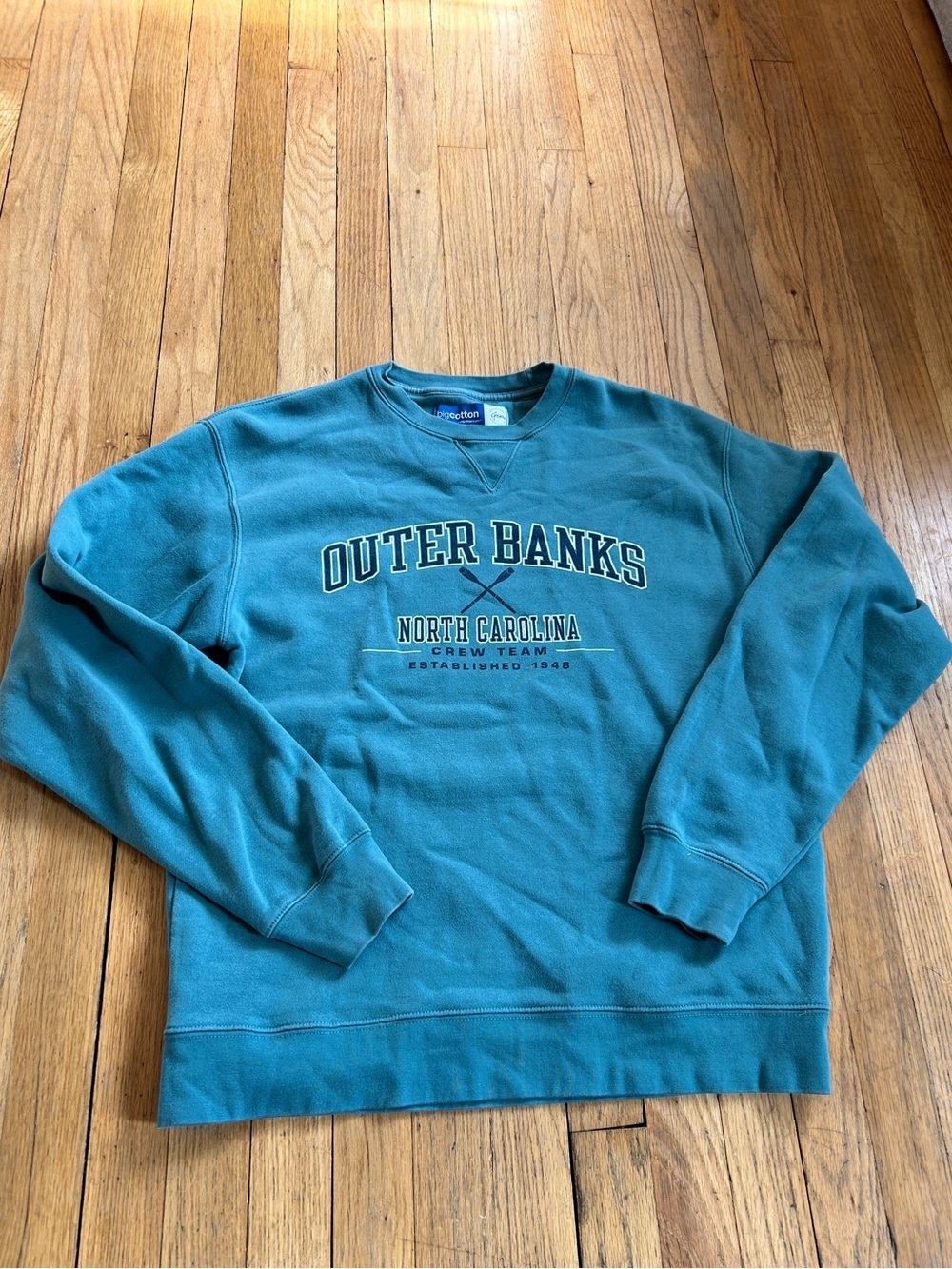 Outer Banks North Carolina Teal Crewneck Sweatshirt
